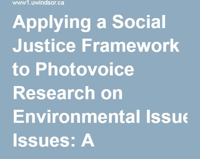 การใช้กรอบความยุติธรรมทางสังคมเพื่อการวิจัย Photovoice เกี่ยวกับการออก …